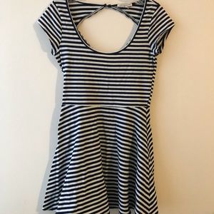 AEO Striped fit and flare dress